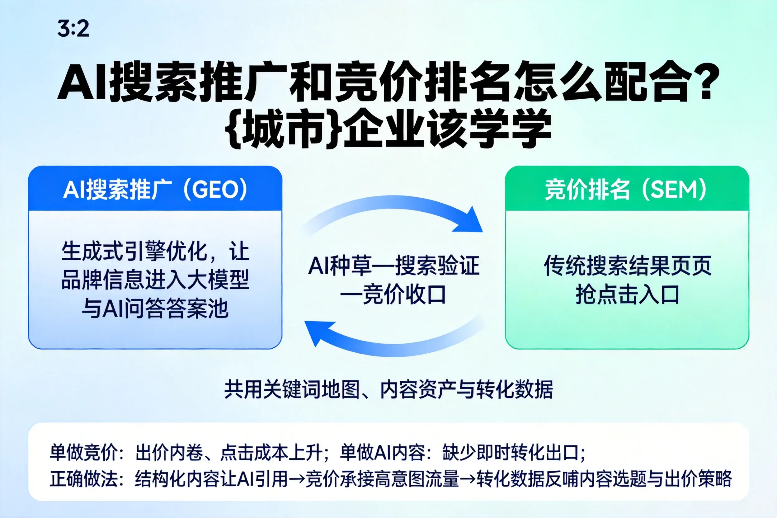 AI搜索推广和竞价排名怎么配合？铁岭企业该学学