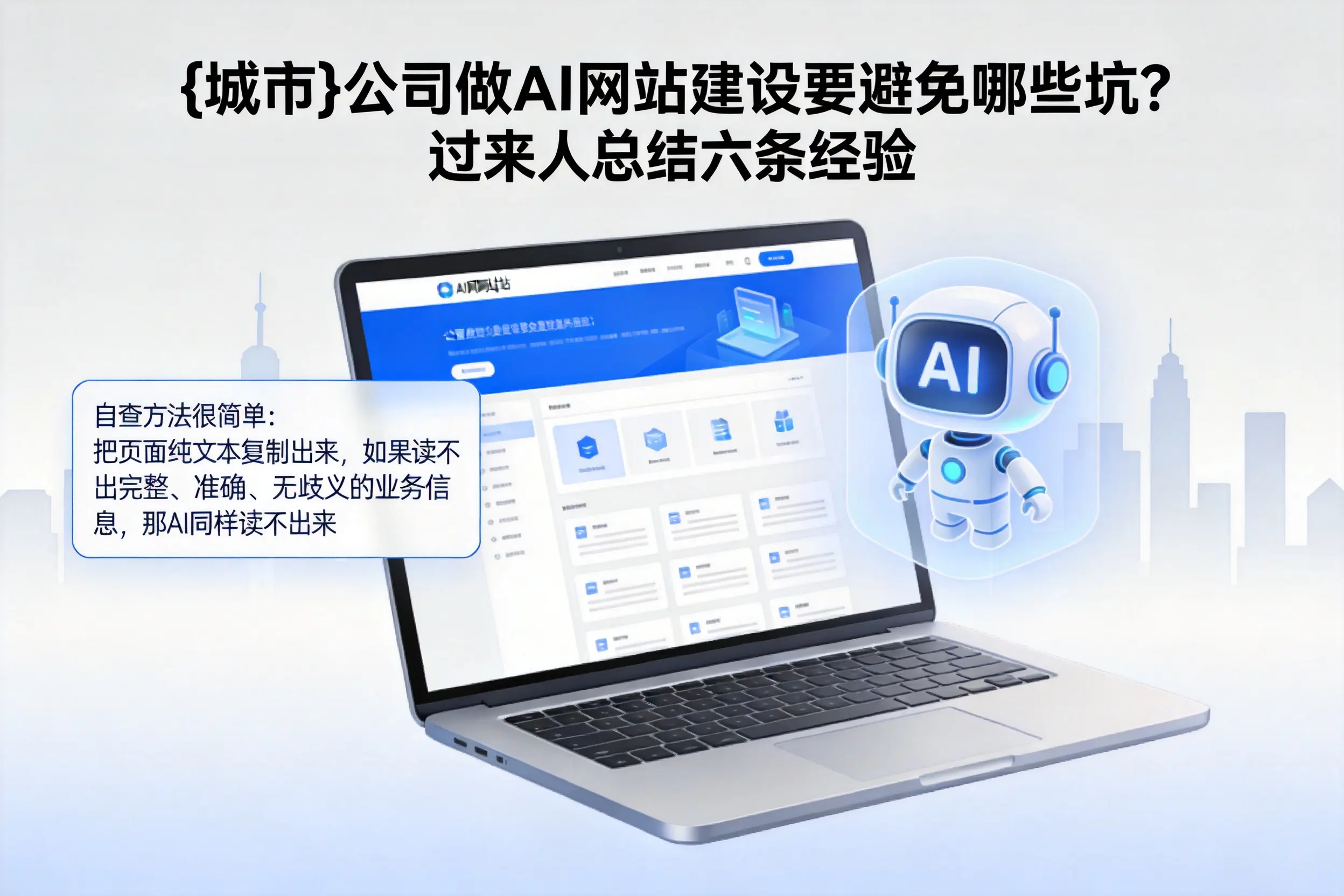 铁岭公司做AI网站建设要避免哪些坑？过来人总结六条经验