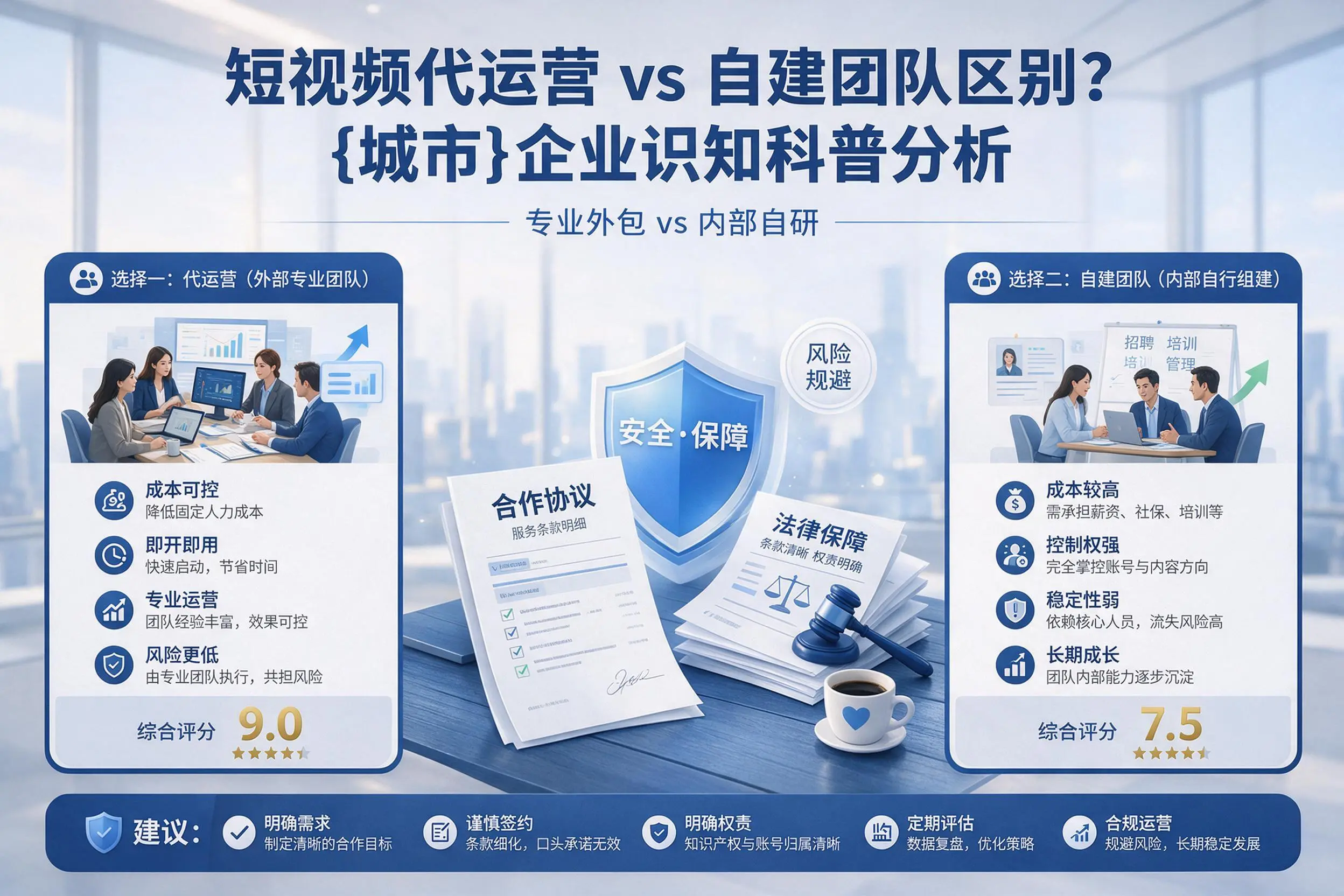 短视频代运营与自建团队区别？铁岭企业认知科普分析