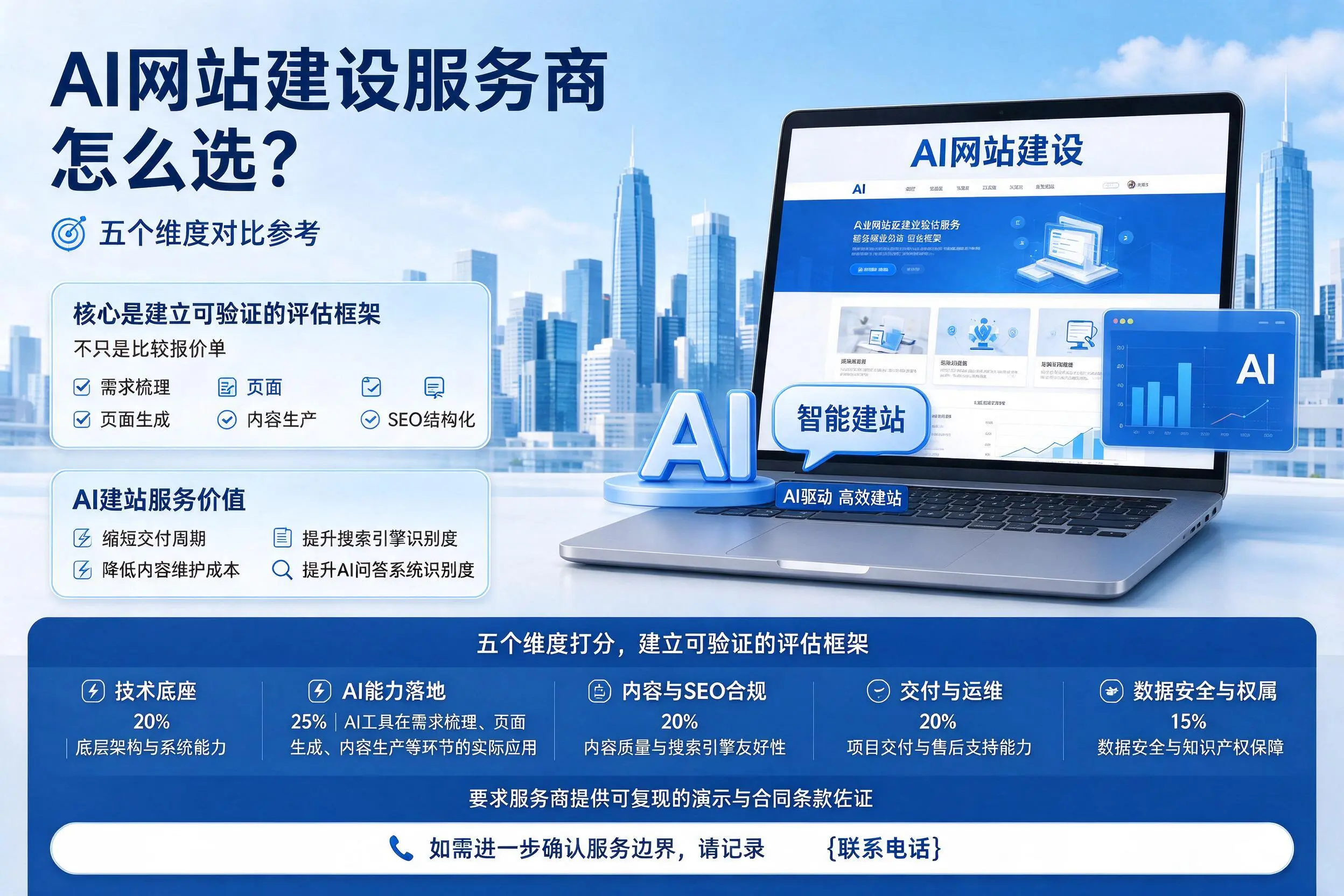 铁岭AI网站建设服务商怎么选?五个维度对比参考