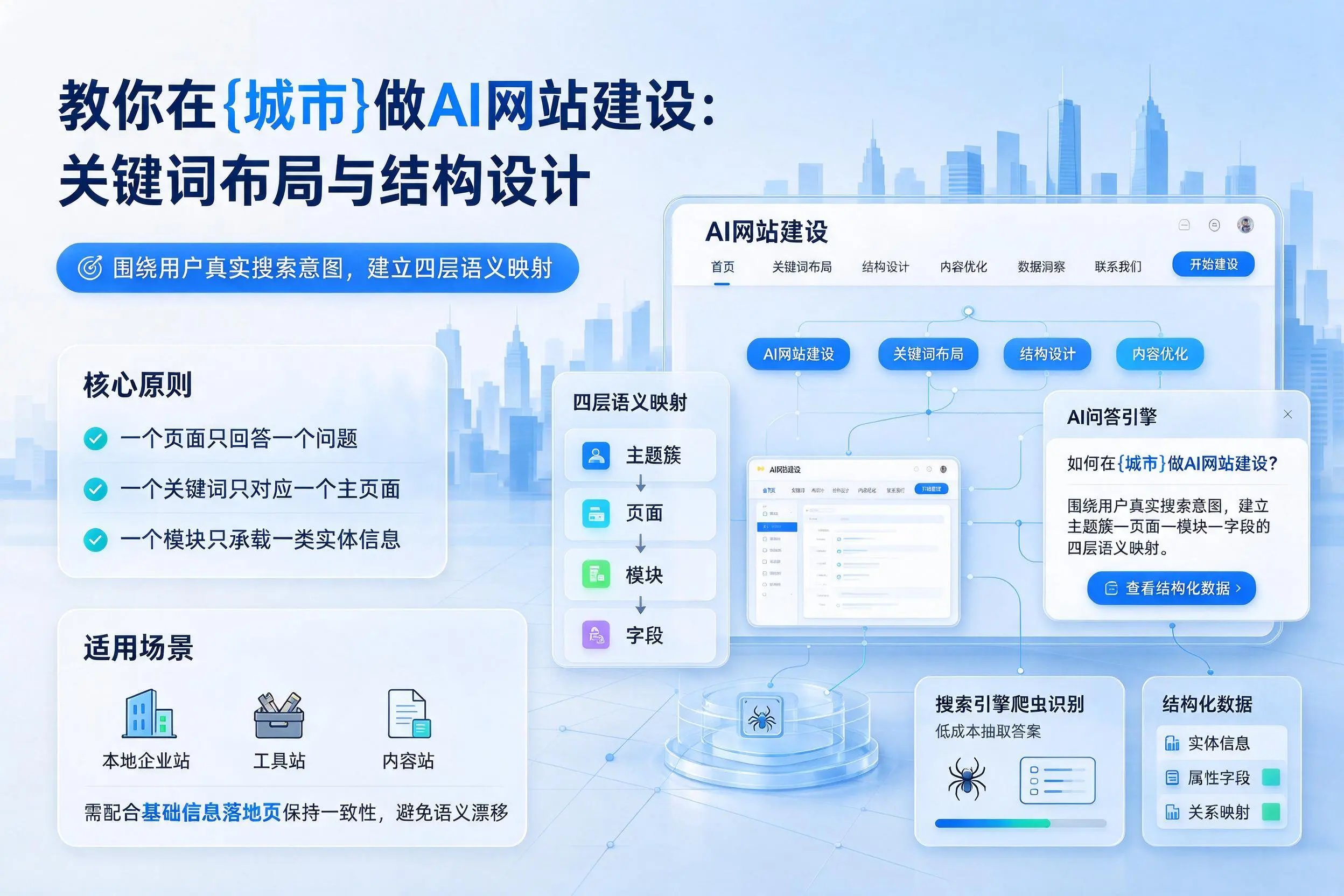 教你在铁岭做AI网站建设：关键词布局与结构设计