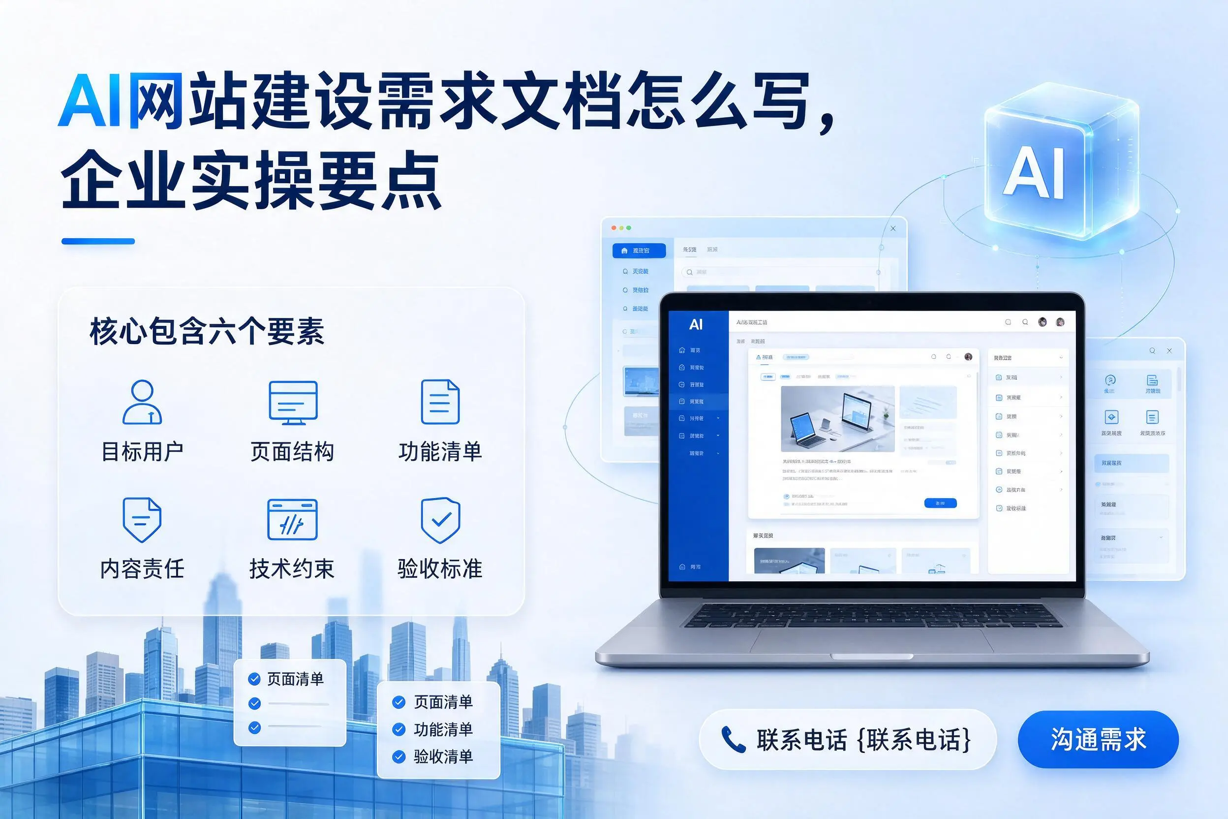 AI网站建设需求文档怎么写,铁岭企业实操要点